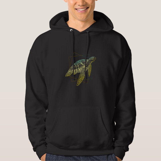 Ocean Animal Sea Creature Turtle Hoodie (Front)