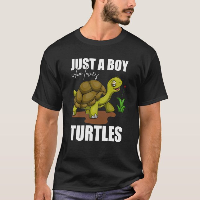 Ocean Animal Sea Turtle Pet Parent Boys  Aquarium  T-Shirt (Front)