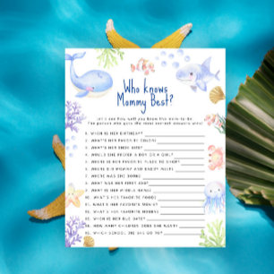 Ocean animal Under the sea Who knows mummy best