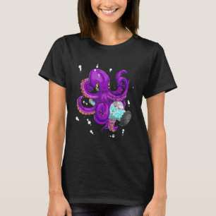 Ocean Animal Waves Aquarist Sea Squid Octopus T-Shirt