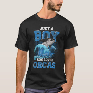 Ocean Animal Waves Killer Whale Boys Orca T-Shirt