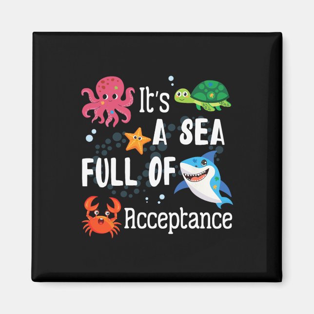 Ocean Animals Autism And Normal It's A Sea Full Of Magnet (Front)