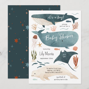 Ocean Animals Baby Shower Invitation