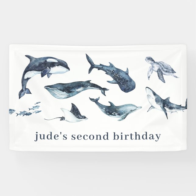 Ocean Animals Banner (Horizontal)