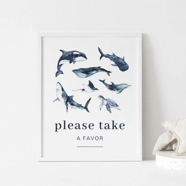 Ocean Animals Birthday Favour Sign (Creator Uploaded)