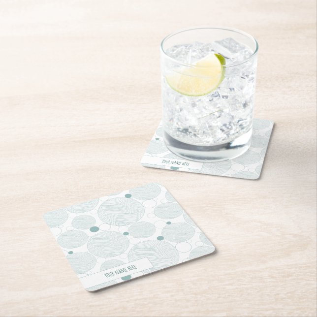 Ocean Aqua Waves Coasters (Insitu)