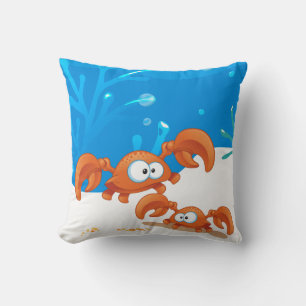 Ocean Aquatic Cute Crab Pillow