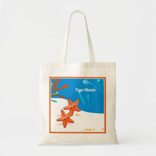 Ocean Aquatic Cute Starfish Custom Tote Bag