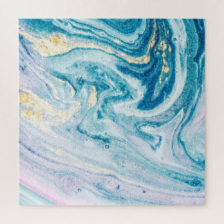 Ocean Art: Marble Agate Swirls. Jigsaw Puzzle