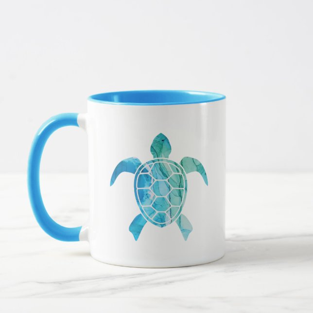 Ocean Art Mug - Turtle 1 (Left)