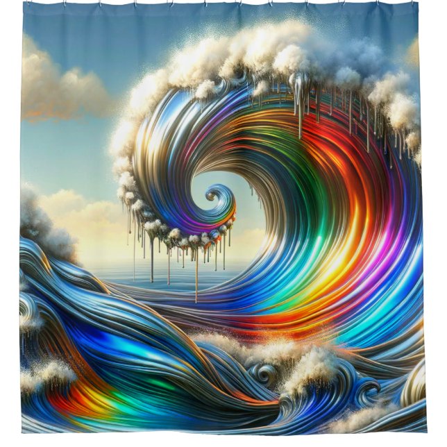 Ocean Art Shower Curtain (Front)