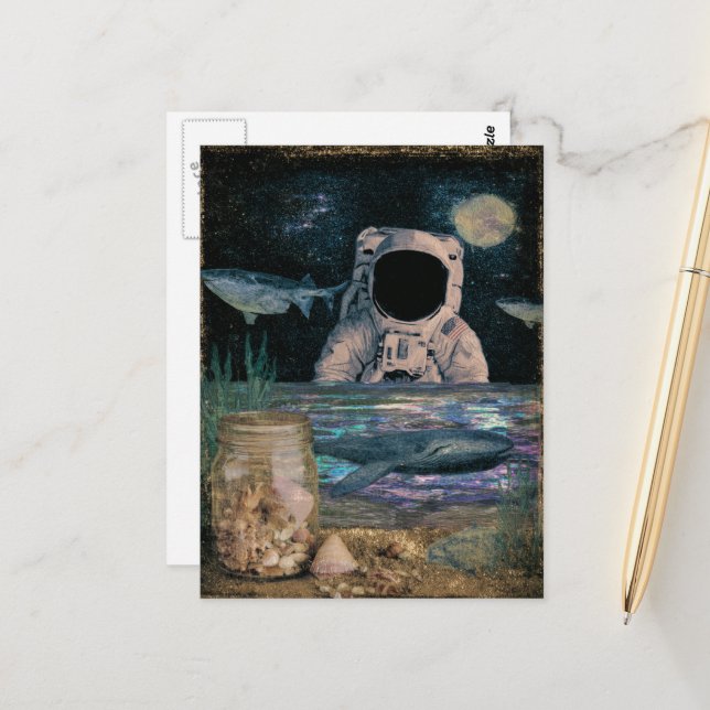 Ocean astronaut  postcard (Front/Back In Situ)
