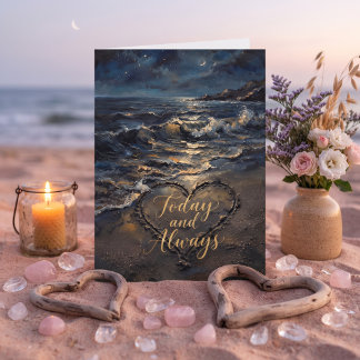 Ocean at Night | Happy Anniversary to my Husband Card