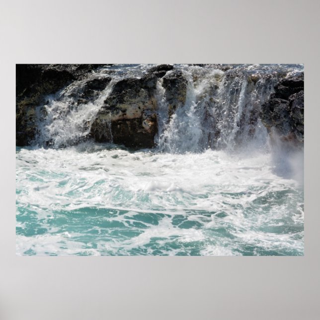 Ocean at Spouting Horn Poster (Front)