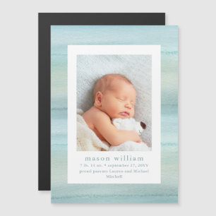 Ocean   Baby Photo Birth Announcement