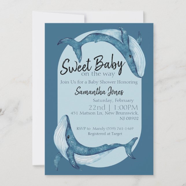 Ocean Baby Shower Invitation (Front)