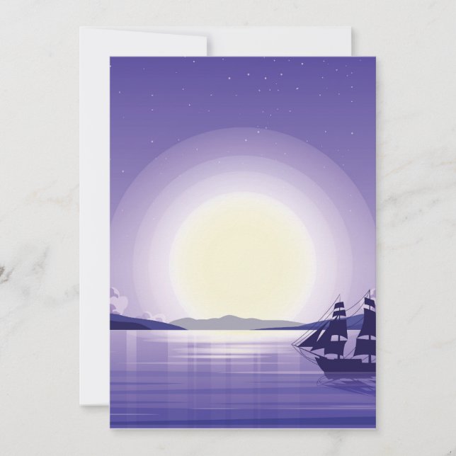 Ocean Background Invitation (Front)