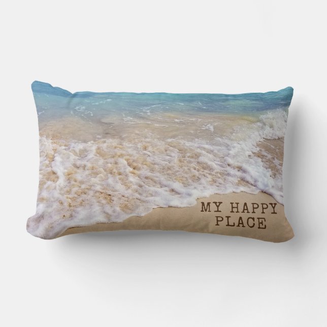 ocean Bahama beach with turquoise water Lumbar Cushion (Front)