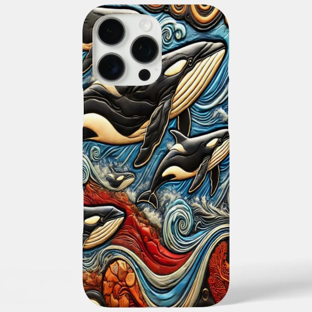 Ocean Ballet: Whales and Waves Case-Mate iPhone Case (Back)