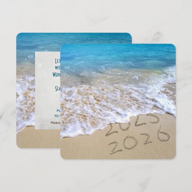 Ocean Beach 2026 New Year's Party Invitation (Front/Back)