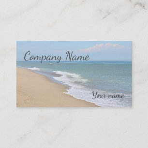 Ocean beach and waves business card