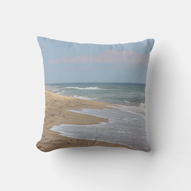 Ocean beach and waves cushion (Front)
