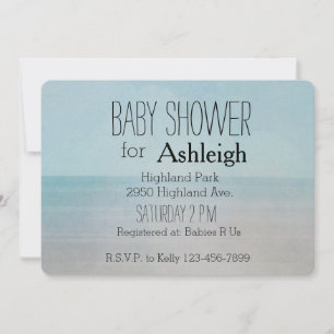 Ocean Beach baby shower Invitation
