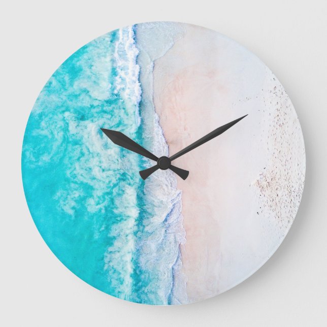 Ocean beach, beautiful landscape, travel theme. large clock (Front)