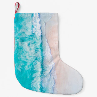 Ocean beach, beautiful landscape, travel theme. small christmas stocking
