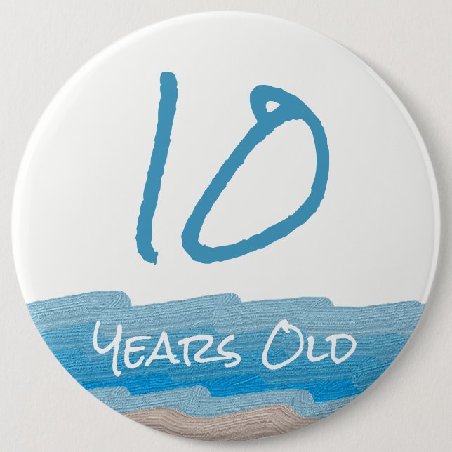 Ocean Beach Birthday 6 Cm Round Badge (Front)