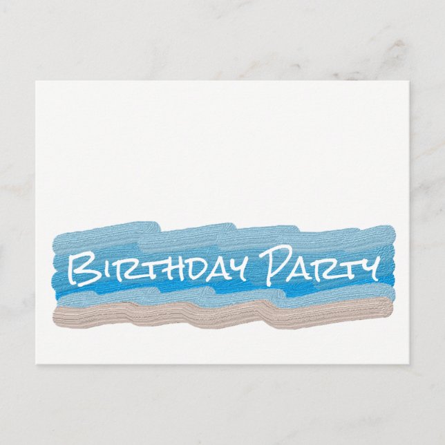 Ocean Beach Birthday Party Invitation (Front)