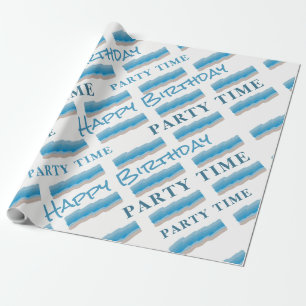 Ocean Beach Birthday Wrapping Paper