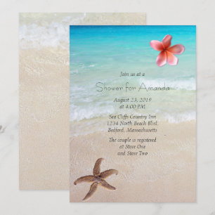 Ocean Beach Bridal Shower Party Invitation