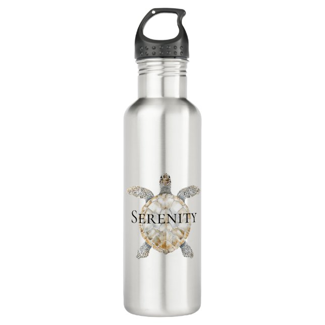 Ocean Beach Coast Sea Turtle 710 Ml Water Bottle (Front)