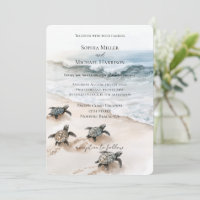 Ocean Beach Coast Sea Turtles Wedding