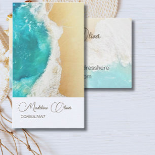 Ocean Beach Coastal Travel Professional Stylish Business Card