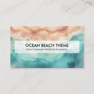 Ocean Beach Event Planning Party Business Card