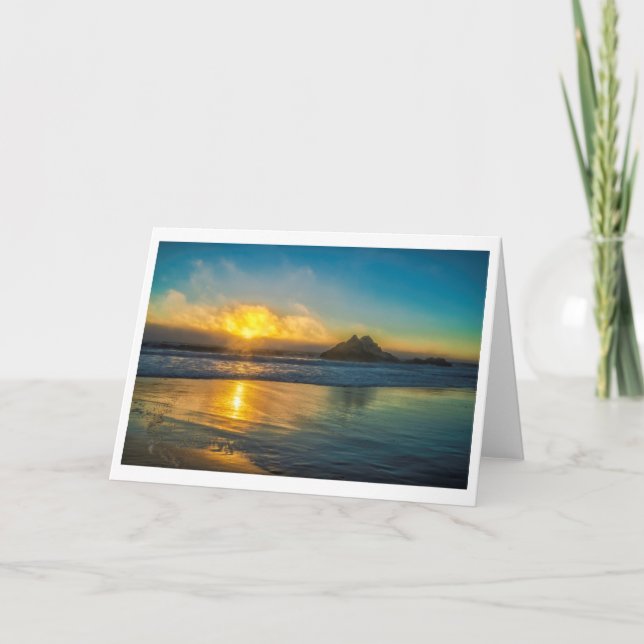 Ocean Beach Greeting Card (Front)