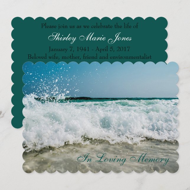 Ocean Beach Memorial at Sea Announcement (Front/Back)