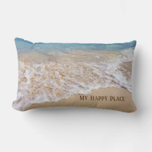 Ocean Beach My Happy Place Lumbar Cushion