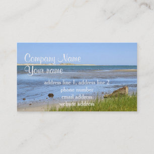 Ocean beach on Cape Cod bay Business Card