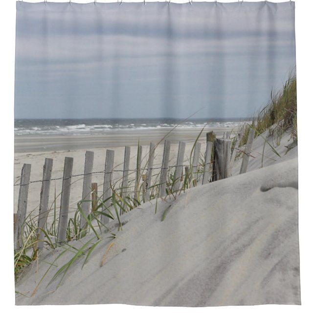 Ocean Beach on Cape Cod Shower Curtain (Front)