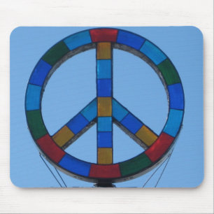 Ocean Beach Peace Sign Mouse Mat