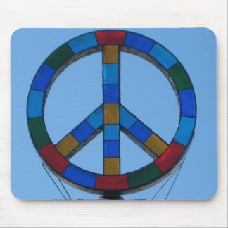 Ocean Beach Peace Sign Mouse Mat