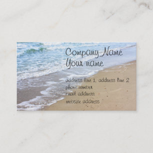 Ocean beach photo business card