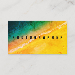 Ocean beach photo cover business card