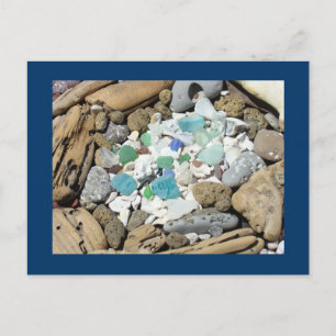 Ocean Beach postcards Driftwood Fossils Sea Glass