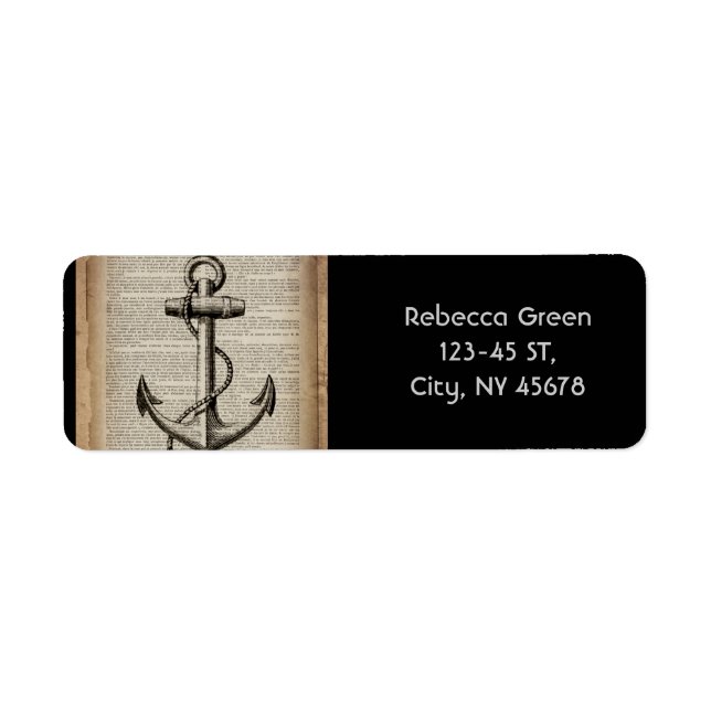 ocean beach  sailor vintage nautical anchor (Front)