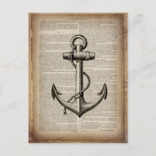 ocean beach  sailor vintage nautical anchor postcard