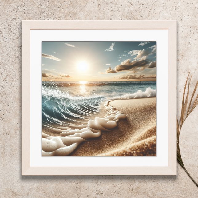 Ocean Beach Scene Coastal Sunset Wall Art (Creator Uploaded)